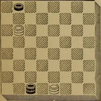 Picture 29 of 619 from Draughts : Gould's problems, critical positions and games by all the greatest players and composers of the world, the whole interspersed with notes on the positions / by Joseph Gould (1895), leaf 22