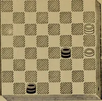 An illustration from Draughts : Gould's problems, critical positions and games by all the greatest players and composers of the world, the whole interspersed with notes on the positions / by Joseph Gould (1895)