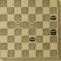 Picture 42 of 619 from Draughts : Gould's problems, critical positions and games by all the greatest players and composers of the world, the whole interspersed with notes on the positions / by Joseph Gould (1895), leaf 25