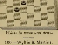 Picture 47 of 619 from Draughts : Gould's problems, critical positions and games by all the greatest players and composers of the world, the whole interspersed with notes on the positions / by Joseph Gould (1895), leaf 27