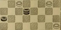 Picture 62 of 619 from Draughts : Gould's problems, critical positions and games by all the greatest players and composers of the world, the whole interspersed with notes on the positions / by Joseph Gould (1895), leaf 31