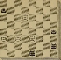 Picture 74 of 619 from Draughts : Gould's problems, critical positions and games by all the greatest players and composers of the world, the whole interspersed with notes on the positions / by Joseph Gould (1895), leaf 35