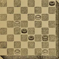 An illustration from Draughts : Gould's problems, critical positions and games by all the greatest players and composers of the world, the whole interspersed with notes on the positions / by Joseph Gould (1895)