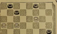 Picture 79 of 619 from Draughts : Gould's problems, critical positions and games by all the greatest players and composers of the world, the whole interspersed with notes on the positions / by Joseph Gould (1895), leaf 36