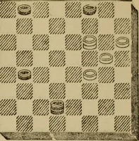 Picture 591 of 619 from Draughts : Gould's problems, critical positions and games by all the greatest players and composers of the world, the whole interspersed with notes on the positions / by Joseph Gould (1895), leaf 360