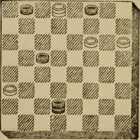 An illustration from Draughts : Gould's problems, critical positions and games by all the greatest players and composers of the world, the whole interspersed with notes on the positions / by Joseph Gould (1895)