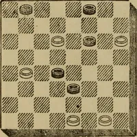 Picture 600 of 619 from Draughts : Gould's problems, critical positions and games by all the greatest players and composers of the world, the whole interspersed with notes on the positions / by Joseph Gould (1895), leaf 363