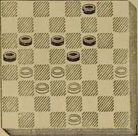 Picture 86 of 619 from Draughts : Gould's problems, critical positions and games by all the greatest players and composers of the world, the whole interspersed with notes on the positions / by Joseph Gould (1895), leaf 39