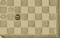 Picture 93 of 619 from Draughts : Gould's problems, critical positions and games by all the greatest players and composers of the world, the whole interspersed with notes on the positions / by Joseph Gould (1895), leaf 41