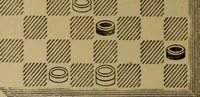Picture 99 of 619 from Draughts : Gould's problems, critical positions and games by all the greatest players and composers of the world, the whole interspersed with notes on the positions / by Joseph Gould (1895), leaf 43