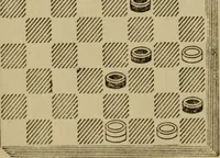 Picture 103 of 619 from Draughts : Gould's problems, critical positions and games by all the greatest players and composers of the world, the whole interspersed with notes on the positions / by Joseph Gould (1895), leaf 45