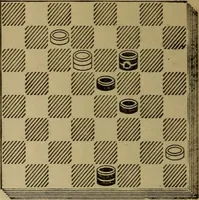 Picture 104 of 619 from Draughts : Gould's problems, critical positions and games by all the greatest players and composers of the world, the whole interspersed with notes on the positions / by Joseph Gould (1895), leaf 45