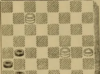Picture 107 of 619 from Draughts : Gould's problems, critical positions and games by all the greatest players and composers of the world, the whole interspersed with notes on the positions / by Joseph Gould (1895), leaf 47