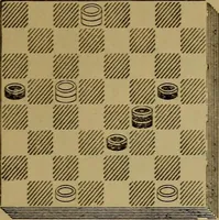Picture 108 of 619 from Draughts : Gould's problems, critical positions and games by all the greatest players and composers of the world, the whole interspersed with notes on the positions / by Joseph Gould (1895), leaf 48