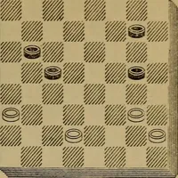 Picture 110 of 619 from Draughts : Gould's problems, critical positions and games by all the greatest players and composers of the world, the whole interspersed with notes on the positions / by Joseph Gould (1895), leaf 48