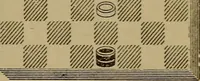 An illustration from Draughts : Gould's problems, critical positions and games by all the greatest players and composers of the world, the whole interspersed with notes on the positions / by Joseph Gould (1895)