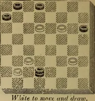 Picture 114 of 619 from Draughts : Gould's problems, critical positions and games by all the greatest players and composers of the world, the whole interspersed with notes on the positions / by Joseph Gould (1895), leaf 49