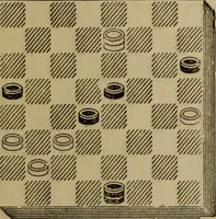 Picture 116 of 619 from Draughts : Gould's problems, critical positions and games by all the greatest players and composers of the world, the whole interspersed with notes on the positions / by Joseph Gould (1895), leaf 50