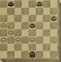 Picture 117 of 619 from Draughts : Gould's problems, critical positions and games by all the greatest players and composers of the world, the whole interspersed with notes on the positions / by Joseph Gould (1895), leaf 50