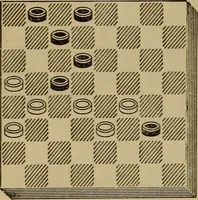 Picture 122 of 619 from Draughts : Gould's problems, critical positions and games by all the greatest players and composers of the world, the whole interspersed with notes on the positions / by Joseph Gould (1895), leaf 51