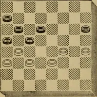 Picture 123 of 619 from Draughts : Gould's problems, critical positions and games by all the greatest players and composers of the world, the whole interspersed with notes on the positions / by Joseph Gould (1895), leaf 51