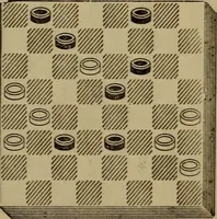 Picture 130 of 619 from Draughts : Gould's problems, critical positions and games by all the greatest players and composers of the world, the whole interspersed with notes on the positions / by Joseph Gould (1895), leaf 52