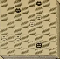 Picture 139 of 619 from Draughts : Gould's problems, critical positions and games by all the greatest players and composers of the world, the whole interspersed with notes on the positions / by Joseph Gould (1895), leaf 56