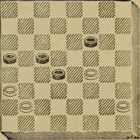 Picture 141 of 619 from Draughts : Gould's problems, critical positions and games by all the greatest players and composers of the world, the whole interspersed with notes on the positions / by Joseph Gould (1895), leaf 56