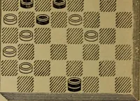 Picture 159 of 619 from Draughts : Gould's problems, critical positions and games by all the greatest players and composers of the world, the whole interspersed with notes on the positions / by Joseph Gould (1895), leaf 61
