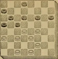 Picture 169 of 619 from Draughts : Gould's problems, critical positions and games by all the greatest players and composers of the world, the whole interspersed with notes on the positions / by Joseph Gould (1895), leaf 64