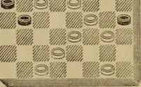 Picture 171 of 619 from Draughts : Gould's problems, critical positions and games by all the greatest players and composers of the world, the whole interspersed with notes on the positions / by Joseph Gould (1895), leaf 64