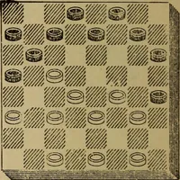 Picture 175 of 619 from Draughts : Gould's problems, critical positions and games by all the greatest players and composers of the world, the whole interspersed with notes on the positions / by Joseph Gould (1895), leaf 65