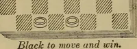 An illustration from Draughts : Gould's problems, critical positions and games by all the greatest players and composers of the world, the whole interspersed with notes on the positions / by Joseph Gould (1895)