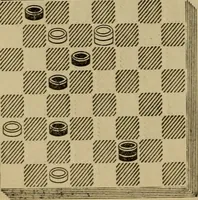 An illustration from Draughts : Gould's problems, critical positions and games by all the greatest players and composers of the world, the whole interspersed with notes on the positions / by Joseph Gould (1895)