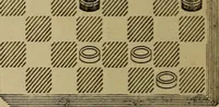 An illustration from Draughts : Gould's problems, critical positions and games by all the greatest players and composers of the world, the whole interspersed with notes on the positions / by Joseph Gould (1895)