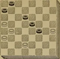 Picture 193 of 619 from Draughts : Gould's problems, critical positions and games by all the greatest players and composers of the world, the whole interspersed with notes on the positions / by Joseph Gould (1895), leaf 71