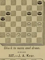 Picture 194 of 619 from Draughts : Gould's problems, critical positions and games by all the greatest players and composers of the world, the whole interspersed with notes on the positions / by Joseph Gould (1895), leaf 71