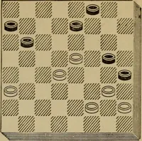 Picture 197 of 619 from Draughts : Gould's problems, critical positions and games by all the greatest players and composers of the world, the whole interspersed with notes on the positions / by Joseph Gould (1895), leaf 72