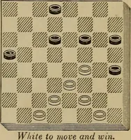Picture 198 of 619 from Draughts : Gould's problems, critical positions and games by all the greatest players and composers of the world, the whole interspersed with notes on the positions / by Joseph Gould (1895), leaf 72