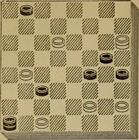 Picture 199 of 619 from Draughts : Gould's problems, critical positions and games by all the greatest players and composers of the world, the whole interspersed with notes on the positions / by Joseph Gould (1895), leaf 73