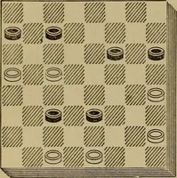 Picture 200 of 619 from Draughts : Gould's problems, critical positions and games by all the greatest players and composers of the world, the whole interspersed with notes on the positions / by Joseph Gould (1895), leaf 73