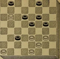 Picture 201 of 619 from Draughts : Gould's problems, critical positions and games by all the greatest players and composers of the world, the whole interspersed with notes on the positions / by Joseph Gould (1895), leaf 73