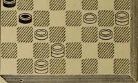 Picture 202 of 619 from Draughts : Gould's problems, critical positions and games by all the greatest players and composers of the world, the whole interspersed with notes on the positions / by Joseph Gould (1895), leaf 73