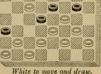 Picture 213 of 619 from Draughts : Gould's problems, critical positions and games by all the greatest players and composers of the world, the whole interspersed with notes on the positions / by Joseph Gould (1895), leaf 76