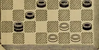 Picture 227 of 619 from Draughts : Gould's problems, critical positions and games by all the greatest players and composers of the world, the whole interspersed with notes on the positions / by Joseph Gould (1895), leaf 80