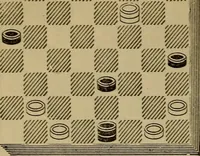 Picture 228 of 619 from Draughts : Gould's problems, critical positions and games by all the greatest players and composers of the world, the whole interspersed with notes on the positions / by Joseph Gould (1895), leaf 81