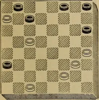 Picture 233 of 619 from Draughts : Gould's problems, critical positions and games by all the greatest players and composers of the world, the whole interspersed with notes on the positions / by Joseph Gould (1895), leaf 82