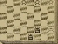 Picture 244 of 619 from Draughts : Gould's problems, critical positions and games by all the greatest players and composers of the world, the whole interspersed with notes on the positions / by Joseph Gould (1895), leaf 84