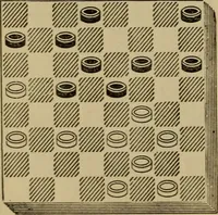 Picture 247 of 619 from Draughts : Gould's problems, critical positions and games by all the greatest players and composers of the world, the whole interspersed with notes on the positions / by Joseph Gould (1895), leaf 85