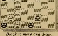 Picture 252 of 619 from Draughts : Gould's problems, critical positions and games by all the greatest players and composers of the world, the whole interspersed with notes on the positions / by Joseph Gould (1895), leaf 86